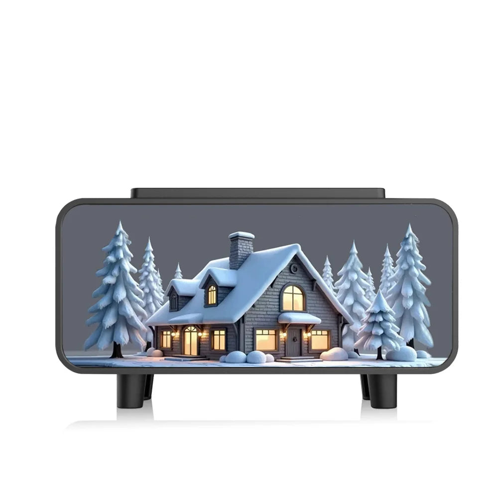Fireplace Air Humidifier Waterless Auto-Off Aroma Essential Oil Diffuser with LED Light for Home Creative USB Aroma Diffuser