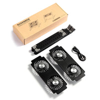 Notebook Stand with 2/4 Fans Foldable Laptop Cooling Fan RGB Silent Gaming Laptop Cooler Fan 7 Height for 11-17.3 Inch Laptops