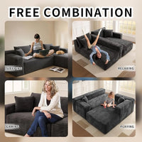 Multifunctional sofa with various uses including sleeping, relaxing, gaming, and playing.