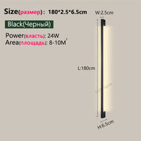 Modern Minimalist Long Wall Lamp LED Wall Mounted Light Indoor Living Room Bedroom Background Lamp Home Decora Fixtures 110/220V