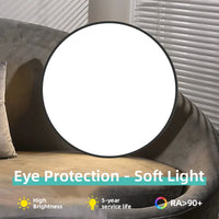 Black Led Ceiling Lamp 220V Dustproof Ceiling Panel Lamp Indoor Bathroom Lamp for Living Room Decor Ultra-thin LED Ceiling Light