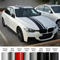 Car Hood Bonnet Roof Trunk Boot Kit Stickers For BMW 3 Series E90 F30 G20 Racing Stripes Vinyl Decals Auto Tuning Accessories