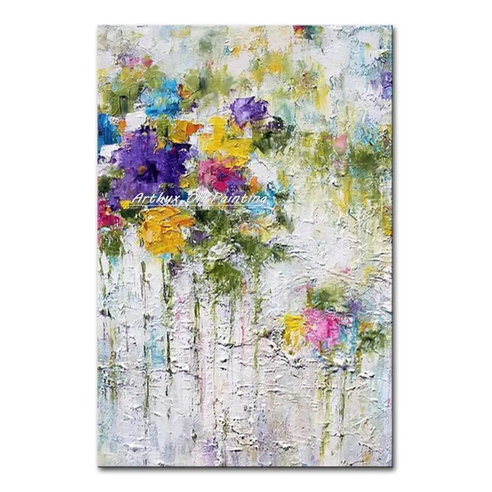Arthyx,Abstract Texture 3D Gold Tree Landscape Oil Paintings on Canvas,Handmade Wall Art Picture For Living Room Home Decoration