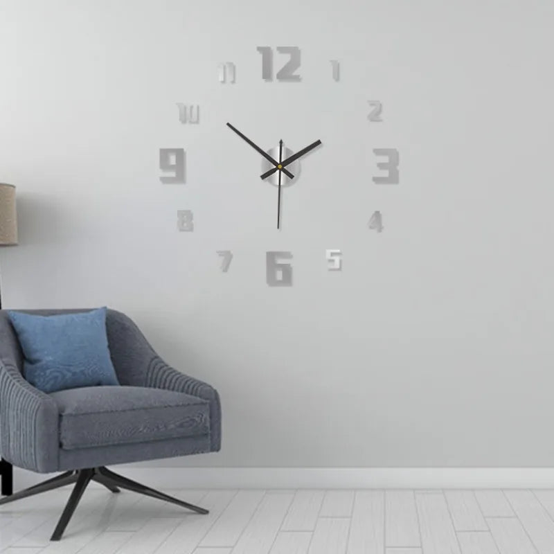 Simple and Creative Night Light Silent DIY Wall Clock, Living Room and Bedroom Silent Clock,  Wall Home Decoration Clock ﻿