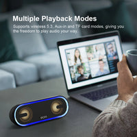 DOSS 40W Bluetooth Speaker Powerful Stereo Sound Bass 20H Playtime Sound Box IPX6 Waterproof Outdoor Portable Wireless Speakers