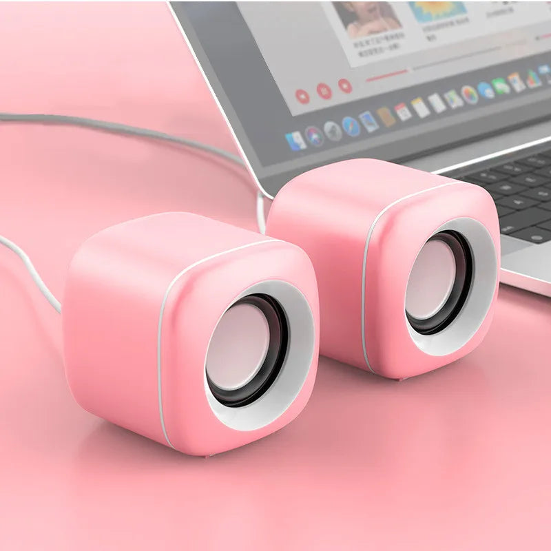 Desktop Wired USB Computer Dual Speaker for Laptop PC Phone 4D Suround Stereo Subwoofer AUX Playback Deep Bass Sound Loudspeaker