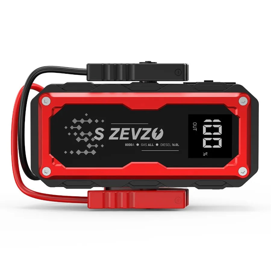 S ZEVZO Car Battery Jump Starter – 12V Portable Jump Box with PD 60W Fast Charging