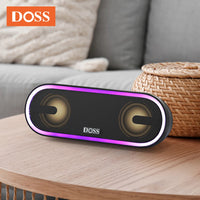 DOSS 40W Bluetooth Speaker Powerful Stereo Sound Bass 20H Playtime Sound Box IPX6 Waterproof Outdoor Portable Wireless Speakers