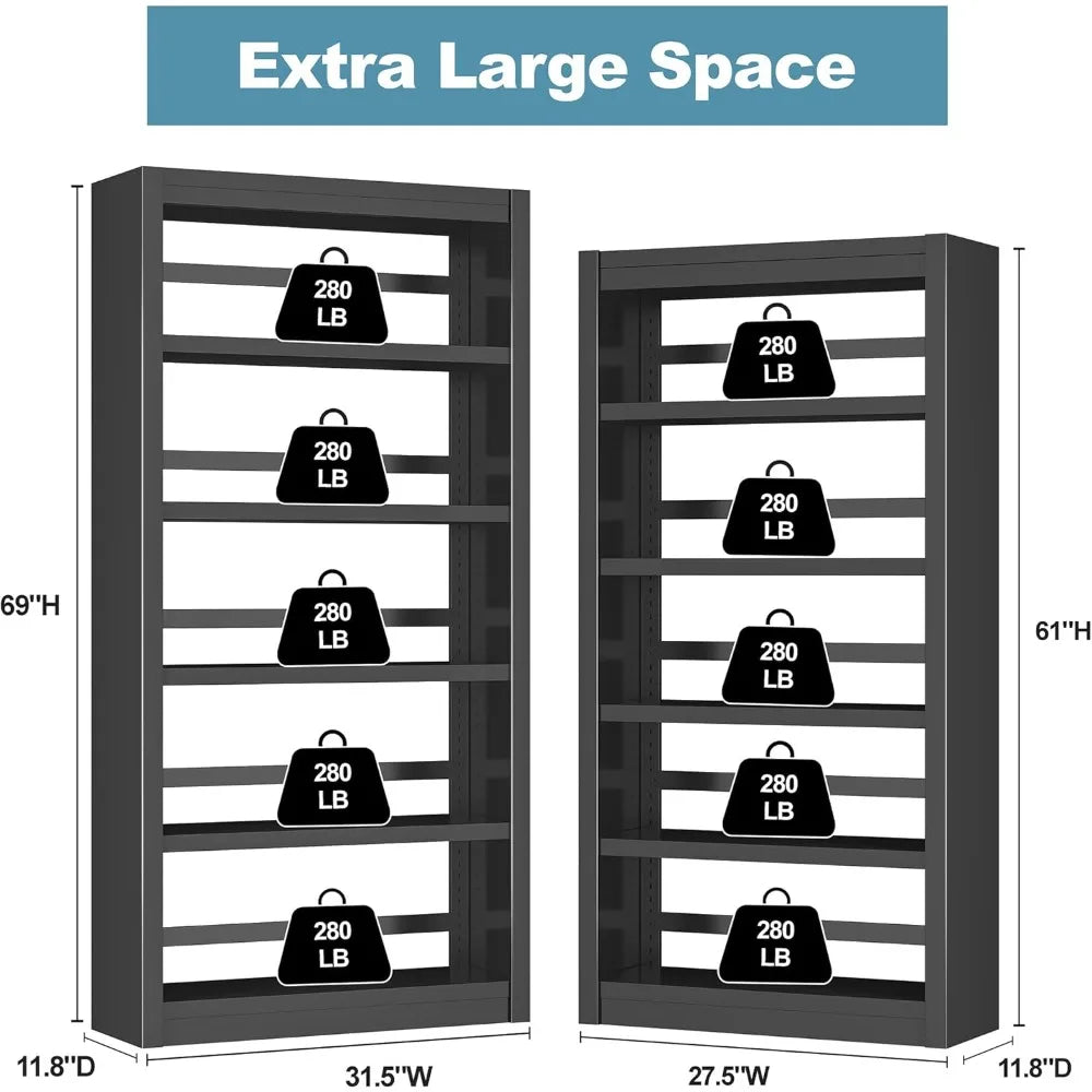 Two weight rack illustrations with dimensions labeled, showing 'Extra Large Space' at the top.