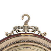 Double-Sided Vintage Wall Clock, 12" Silent Sweep Movement with 360° Rotating Design for Living Room & Office (Brown/Gold)