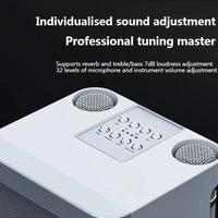 Powerful 10W Wireless Portable Bluetooth Speaker With Dual Microphone Sound Outdoor Family Party Karaoke Subwoofer Boom Box