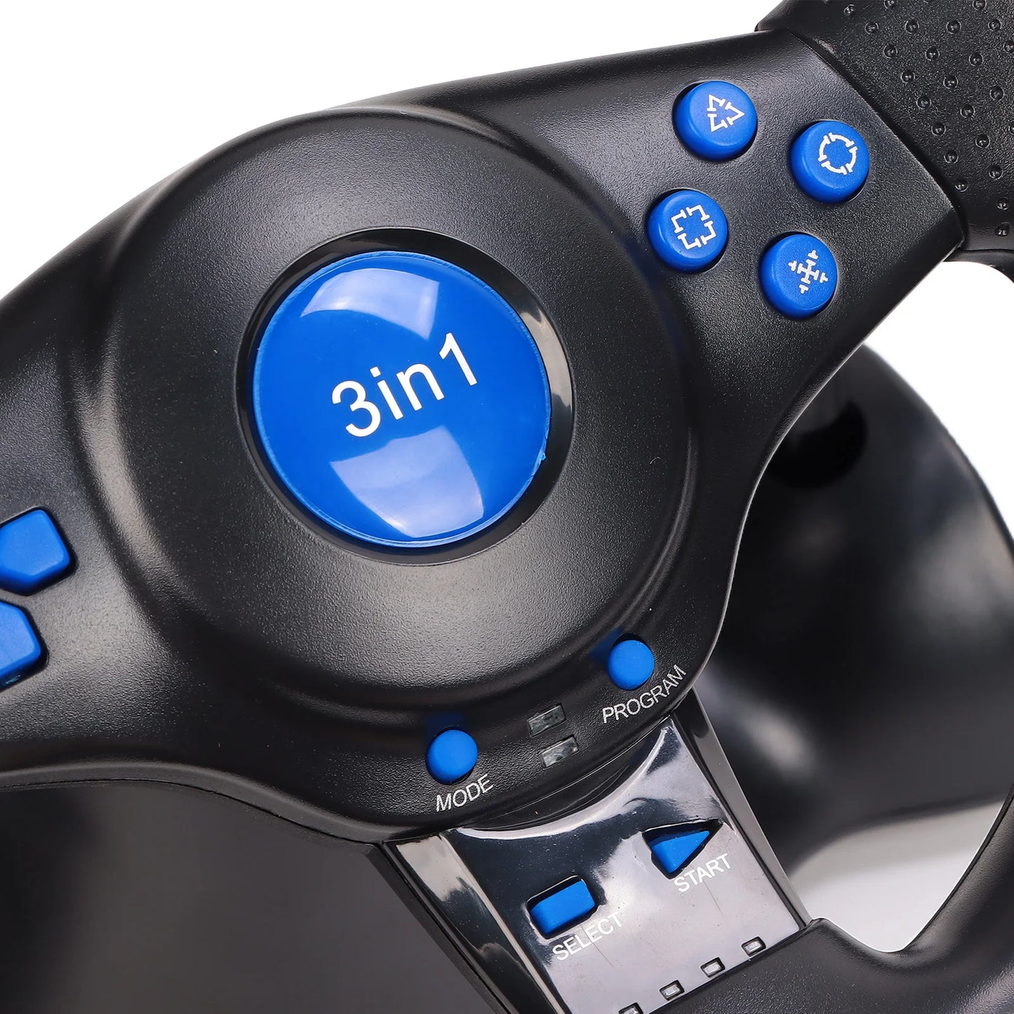 PC Gaming Racing Wheel Gaming Steering Wheel 180 Degree Rotation Multifunctional 3 in 1 Game Racing Wheel with Pedals for PC