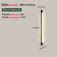 Modern Minimalist Long Wall Lamp LED Wall Mounted Light Indoor Living Room Bedroom Background Lamp Home Decora Fixtures 110/220V
