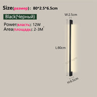 Modern Minimalist Long Wall Lamp LED Wall Mounted Light Indoor Living Room Bedroom Background Lamp Home Decora Fixtures 110/220V