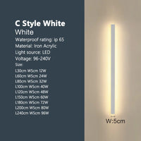 Outdoor waterproof wall lamp LED  strip background wall lamp stair garden lamp living room bedroom bedside ip65 wall lights