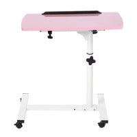 Portable Multifunctional Removable Laptop Desk with Wheels Bed Sofa Books Snack
