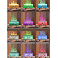 Fireplace Air Humidifier Waterless Auto-Off Aroma Essential Oil Diffuser with LED Light for Home Creative USB Aroma Diffuser