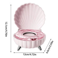 Cute Wireless Blue Tooth Shell Speaker Fashion Shell Surround Sound Speaker Portable Stereo Speakers With LED Light For Gifts