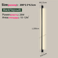Modern Minimalist Long Wall Lamp LED Wall Mounted Light Indoor Living Room Bedroom Background Lamp Home Decora Fixtures 110/220V