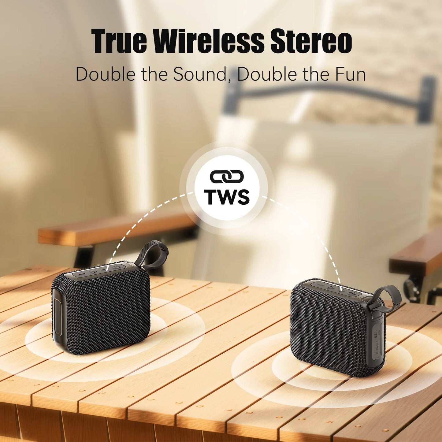 Portable Mini Wireless Speaker, Supports USB, TF Card, TWS, Excellent Sound, Party Speaker For Indoor Outdoor Use, Holiday Gifts
