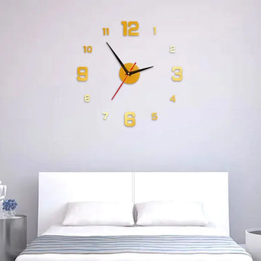 Simple and Creative Night Light Silent DIY Wall Clock, Living Room and Bedroom Silent Clock,  Wall Home Decoration Clock ﻿