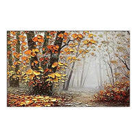 Arthyx,Abstract Texture 3D Gold Tree Landscape Oil Paintings on Canvas,Handmade Wall Art Picture For Living Room Home Decoration