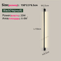 Modern Minimalist Long Wall Lamp LED Wall Mounted Light Indoor Living Room Bedroom Background Lamp Home Decora Fixtures 110/220V
