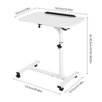 Portable Multifunctional Removable Laptop Desk with Wheels Bed Sofa Books Snack