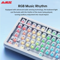 AJAZZ AK820 MAX Tri-mode RGB Gaming Mechanical Keyboard Bluetooth Wireless 2.4G Type C 82 Keys PBT Keycaps Hot Swap for Gamer PC