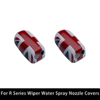 For MINI Cooper S One Countryman R60 R55 R56 R57 R58 R59 R50 R53 Union Jack Car Wiper Water Spray Nozzle Covers Auto Accessories