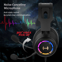 Edifier G35 PC Gaming Headset USB Over-Ear Headphone with 7.1 Hi-Res Surrounding Sound RGB Light for PC PS4 Gaming Accessories