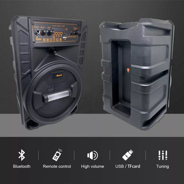 3000W Portable Bluetooth Speaker Sub Woofer Heavy Bass Sound System Party & Mic