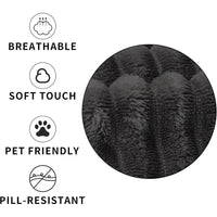 Textured fabric with breathable, soft touch, pet-friendly, and pill-resistant features.