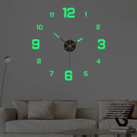 Simple and Creative Night Light Silent DIY Wall Clock, Living Room and Bedroom Silent Clock,  Wall Home Decoration Clock ﻿