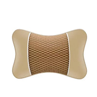 Car Universal Seat Headrest Double Side Pu Leather Neck Memory Pillow Head Support Protector Cushion Auto Travel Accessories