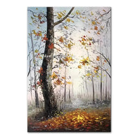 Arthyx,Abstract Texture 3D Gold Tree Landscape Oil Paintings on Canvas,Handmade Wall Art Picture For Living Room Home Decoration