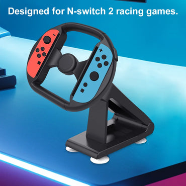 Racing Wheel Grip with Suction Cup Base Gaming Steering Wheel for Nintendo Switch2 Joy-Con Accessories Steering Wheel Grip Stand