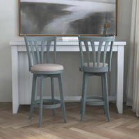 Bar Height Stool, 30" high, Blue Wire Brush
